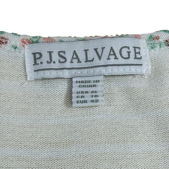 PJ Salvage Tank Size XL Striped Fields Yellow Sunshine Casual Recycled Fabric - Picture 7 of 11